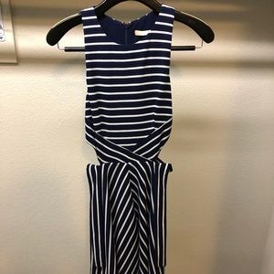Hutch Anthropologie dress, Sz 2 petite Navy Stripe